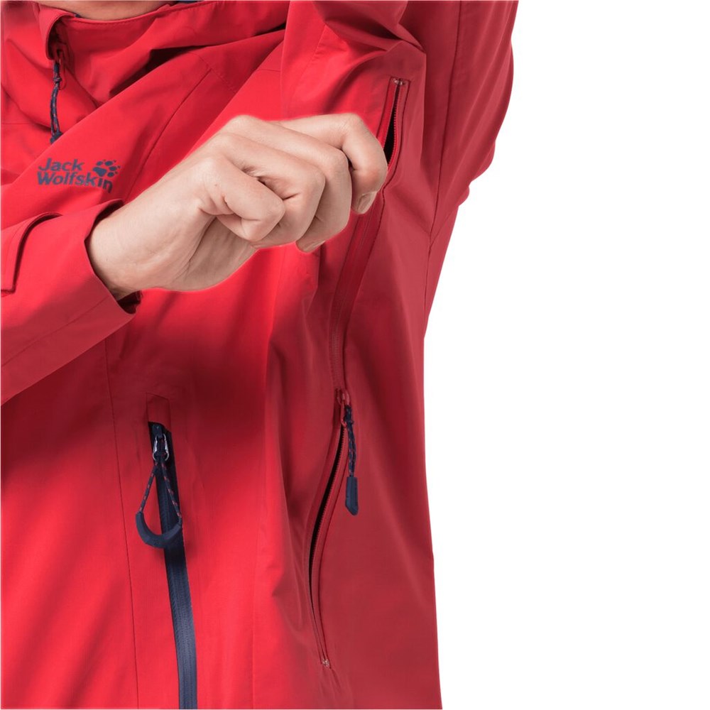 Chaqueta Impermeable Jack Wolfskin Exolight Pro Mujer Rojos | GA0859136