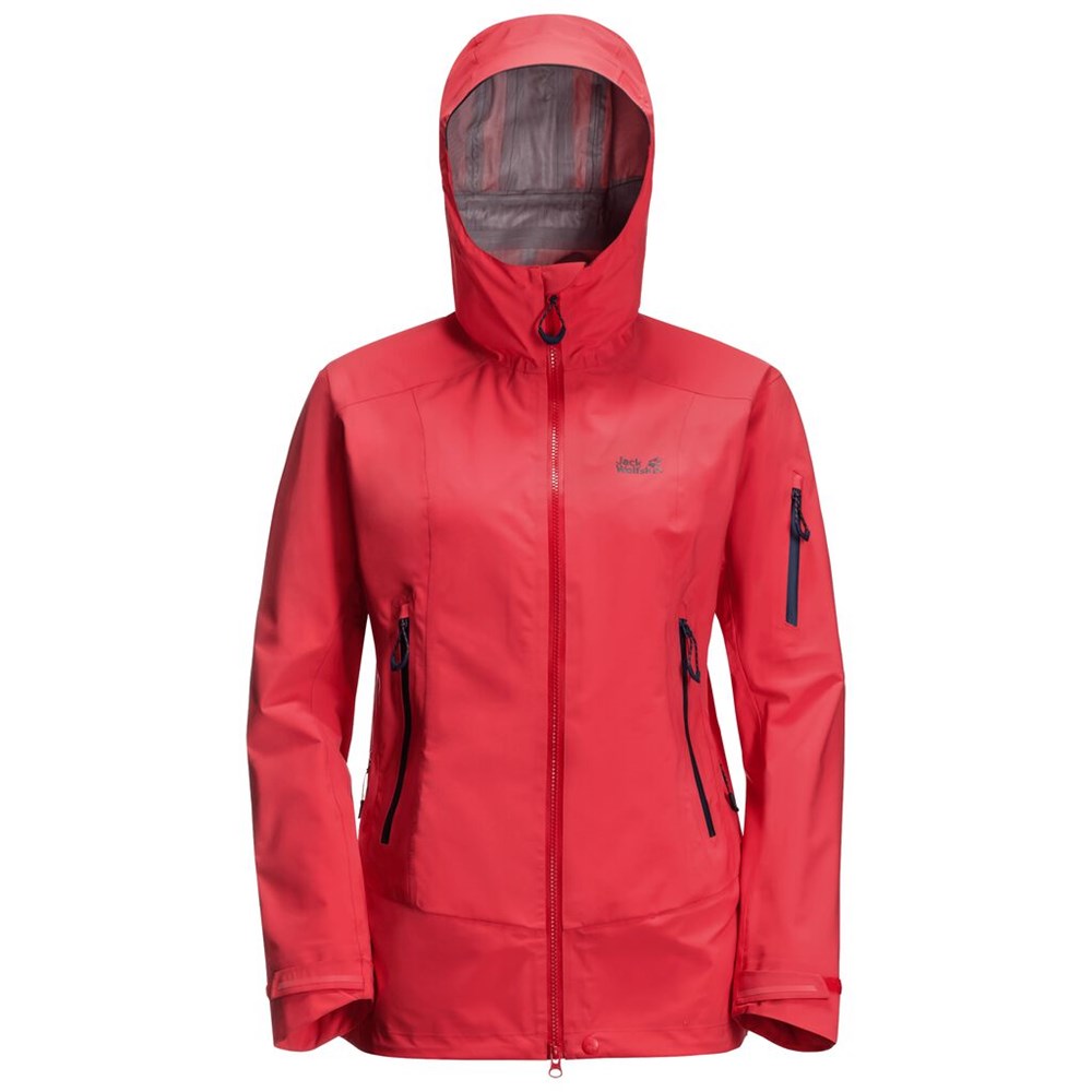 Chaqueta Impermeable Jack Wolfskin Exolight Pro Mujer Rojos | GA0859136