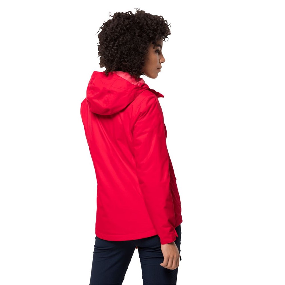 Chaqueta Impermeable Jack Wolfskin Frosty Morning Mujer Rojos | DB2973564