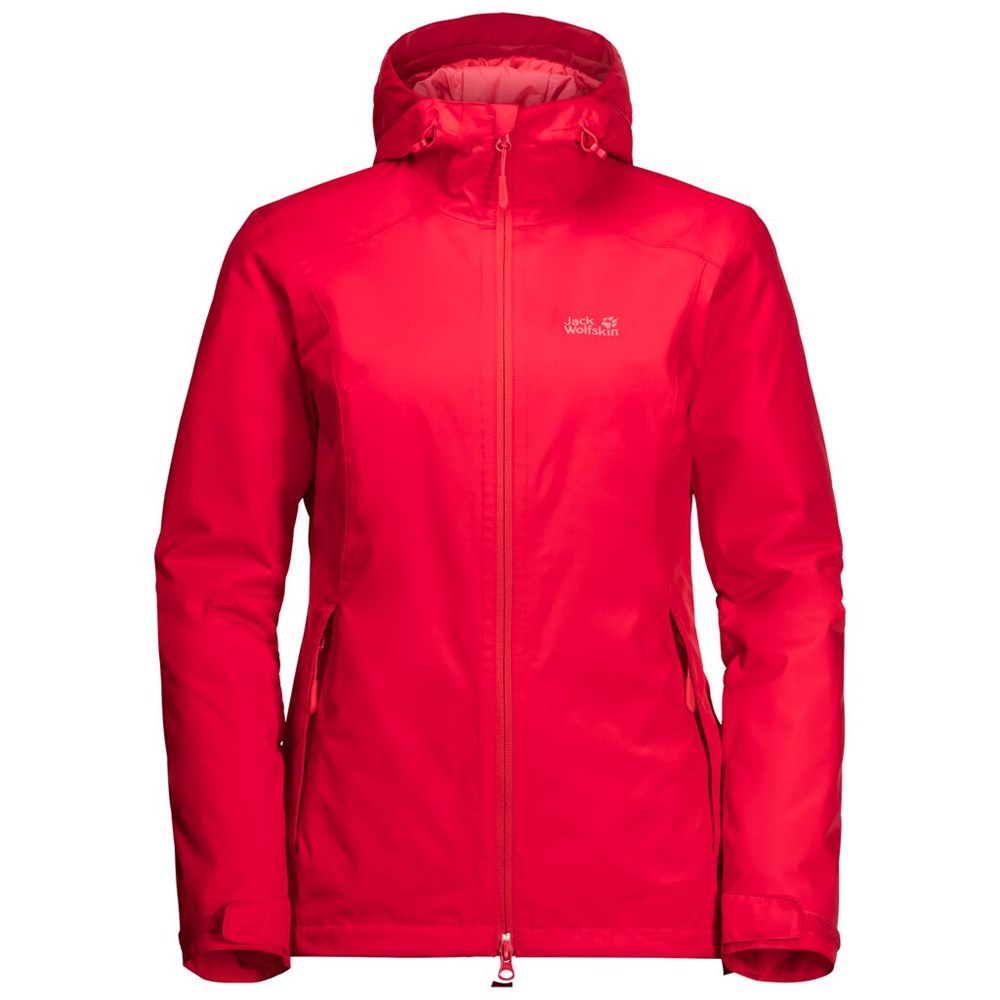 Chaqueta Impermeable Jack Wolfskin Frosty Morning Mujer Rojos | DB2973564