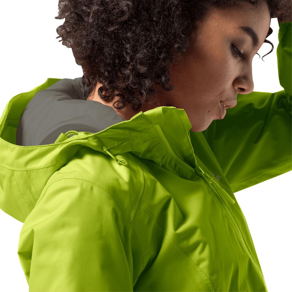 Chaqueta Impermeable Jack Wolfskin Frosty Morning Mujer Verdes Claro | EC8613504