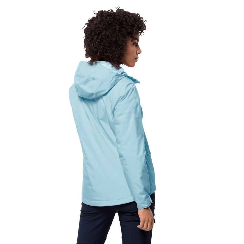 Chaqueta Impermeable Jack Wolfskin Frosty Morning Mujer Azules | CJ8627104