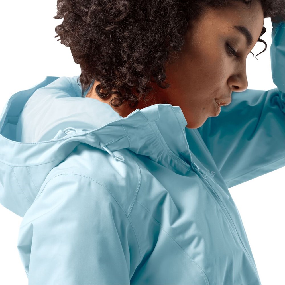 Chaqueta Impermeable Jack Wolfskin Frosty Morning Mujer Azules | CJ8627104