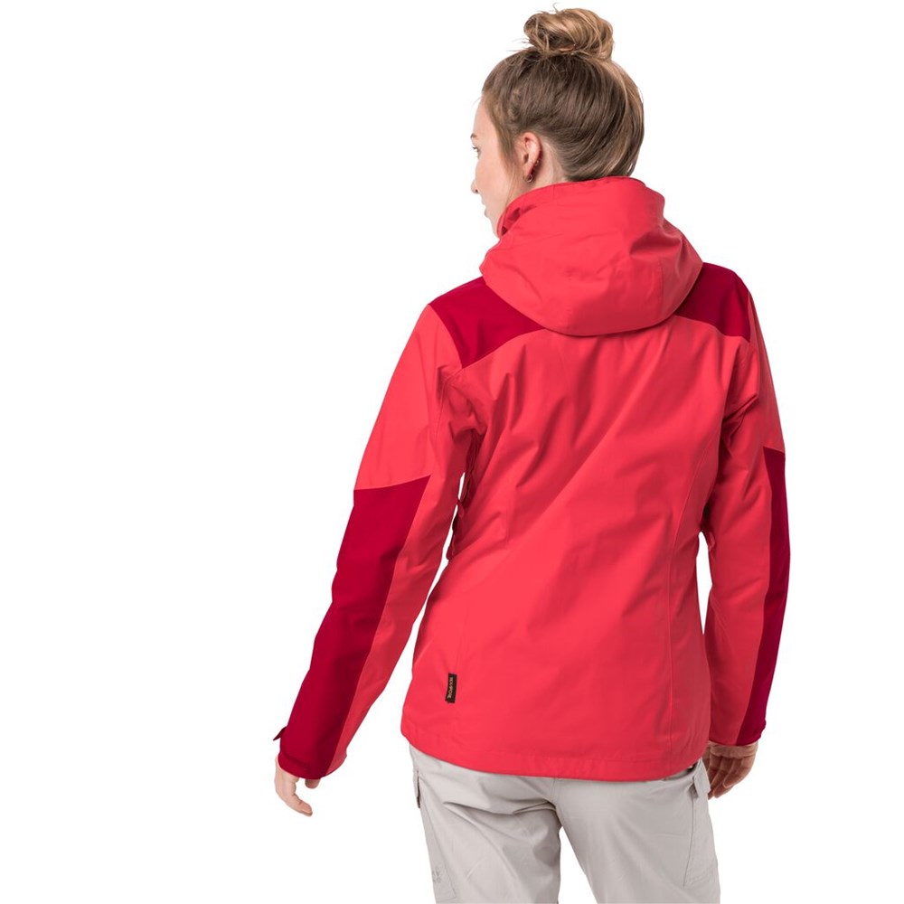 Chaqueta Impermeable Jack Wolfskin Jasper Mujer Rojos | HD0317465