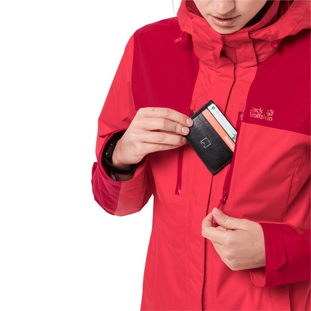 Chaqueta Impermeable Jack Wolfskin Jasper Mujer Rojos | HD0317465