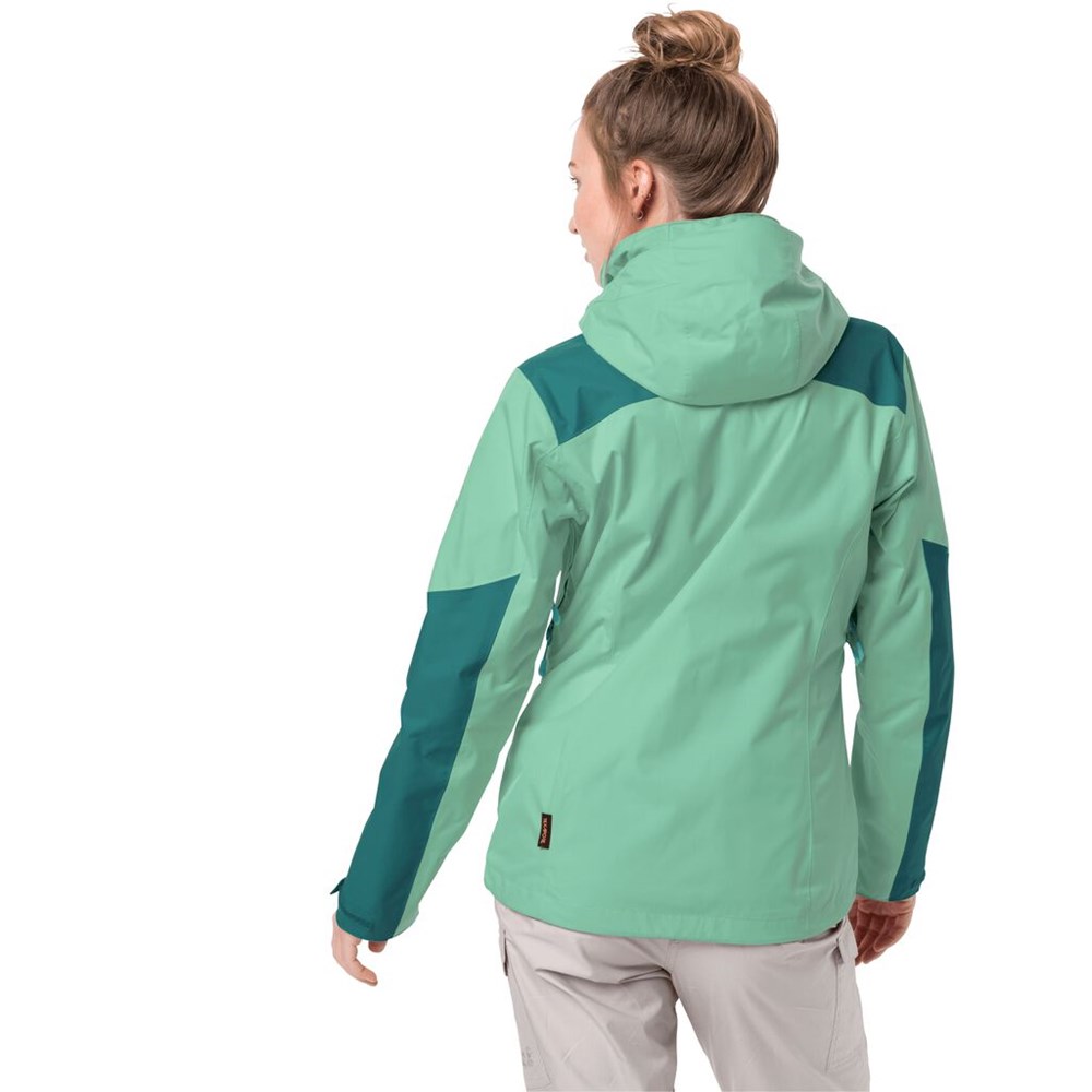 Chaqueta Impermeable Jack Wolfskin Jasper Mujer Verdes | ZI9718320