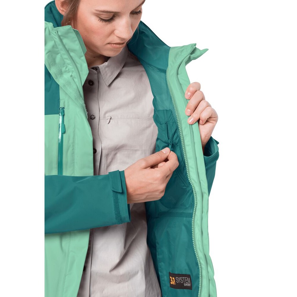 Chaqueta Impermeable Jack Wolfskin Jasper Mujer Verdes | ZI9718320