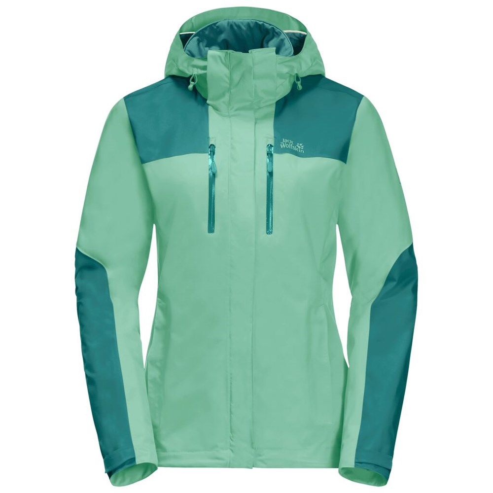 Chaqueta Impermeable Jack Wolfskin Jasper Mujer Verdes | ZI9718320