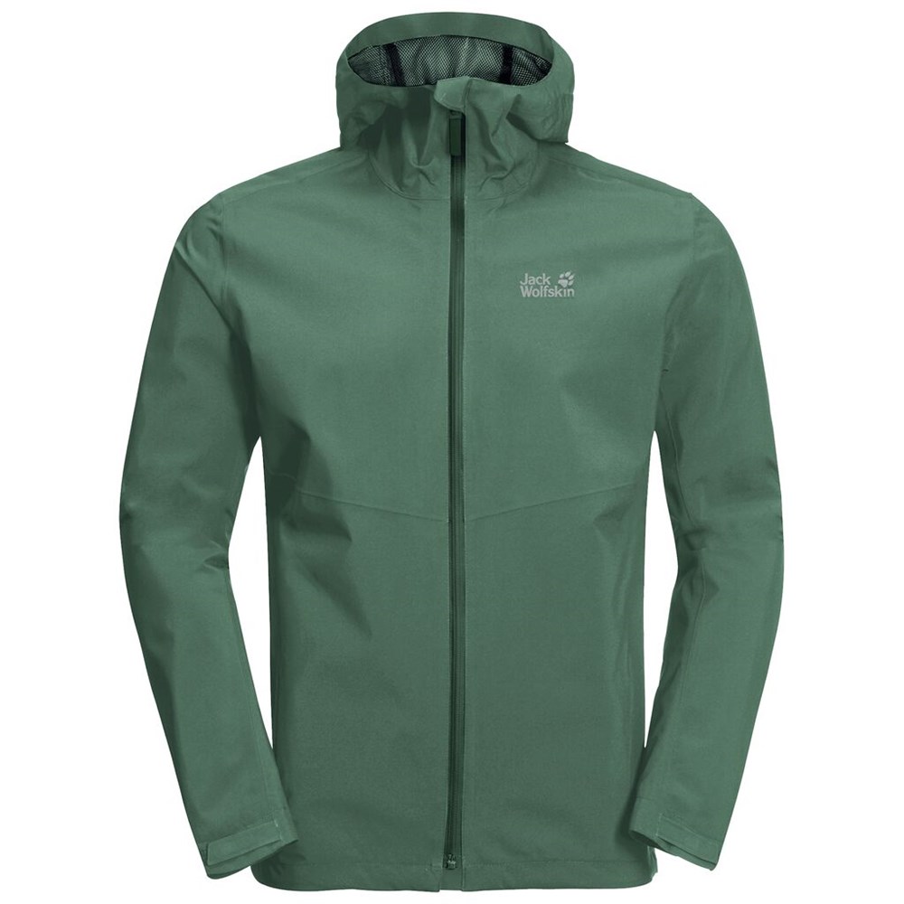 Chaqueta Impermeable Jack Wolfskin Jwp Shell Hombre Verde Oliva | XZ4512987