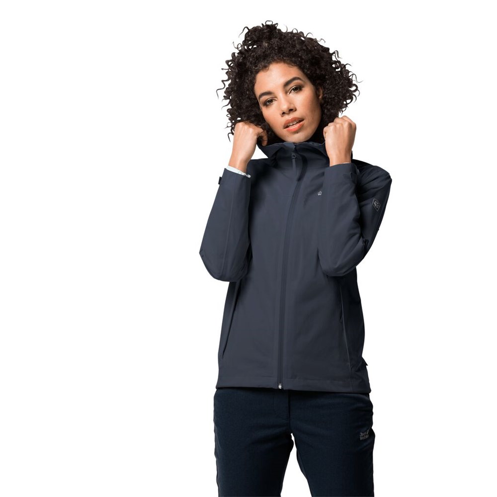 Chaqueta Impermeable Jack Wolfskin Jwp Shell Mujer Azules | GC3915784