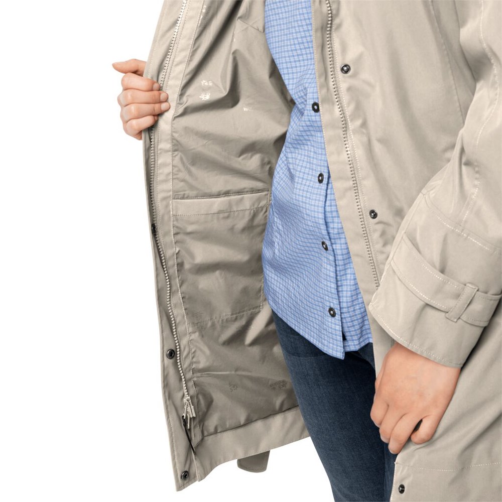 Chaqueta Impermeable Jack Wolfskin Kimberley Mujer Grises | FB5679812