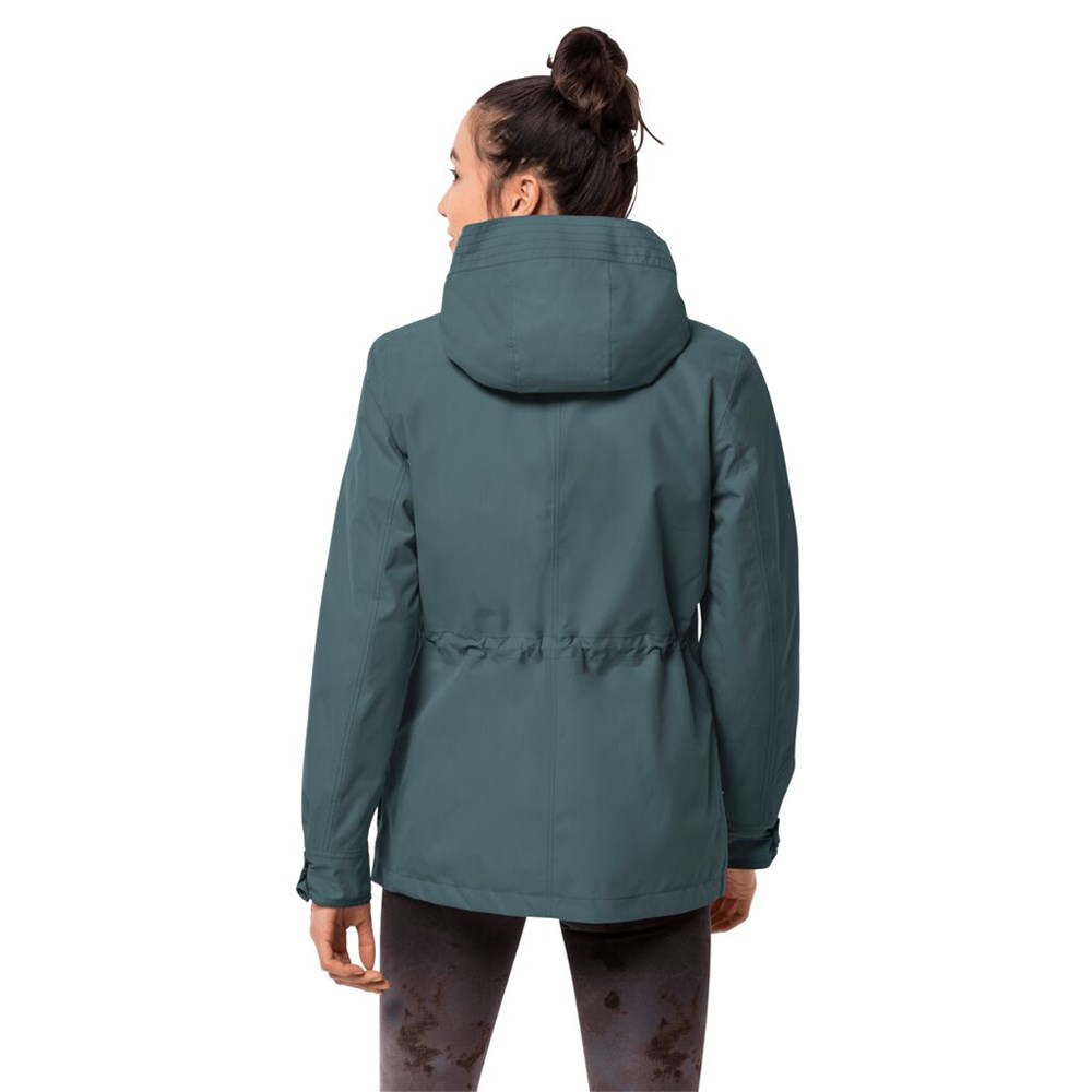 Chaqueta Impermeable Jack Wolfskin Lake Louise Mujer Verdes Claro | EW3145068