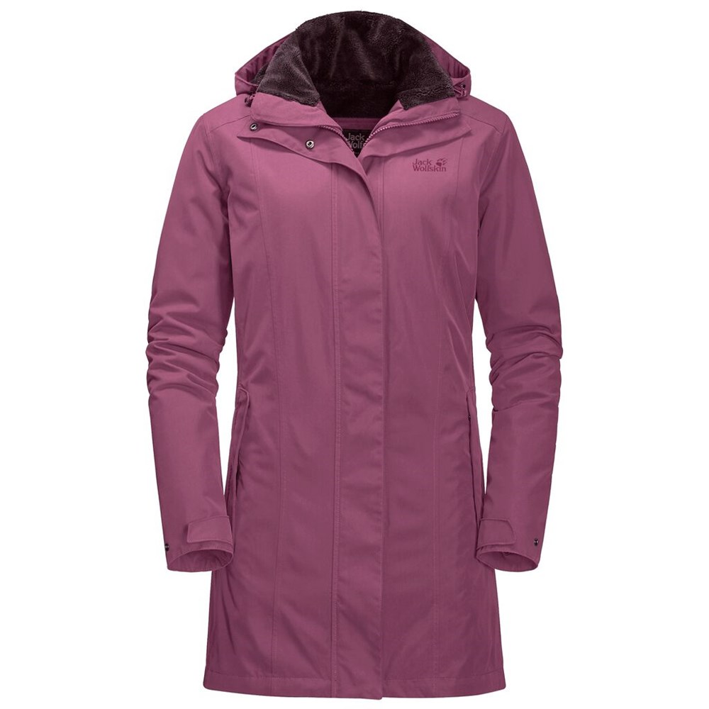 Chaqueta Impermeable Jack Wolfskin Madison Avenue Mujer Morados | AD4375219