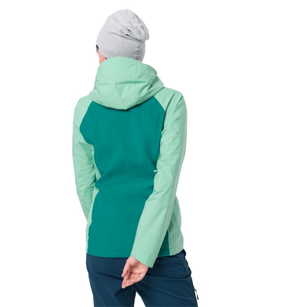 Chaqueta Impermeable Jack Wolfskin Mount Emin Mujer Turquesa Verdes | CK4351720