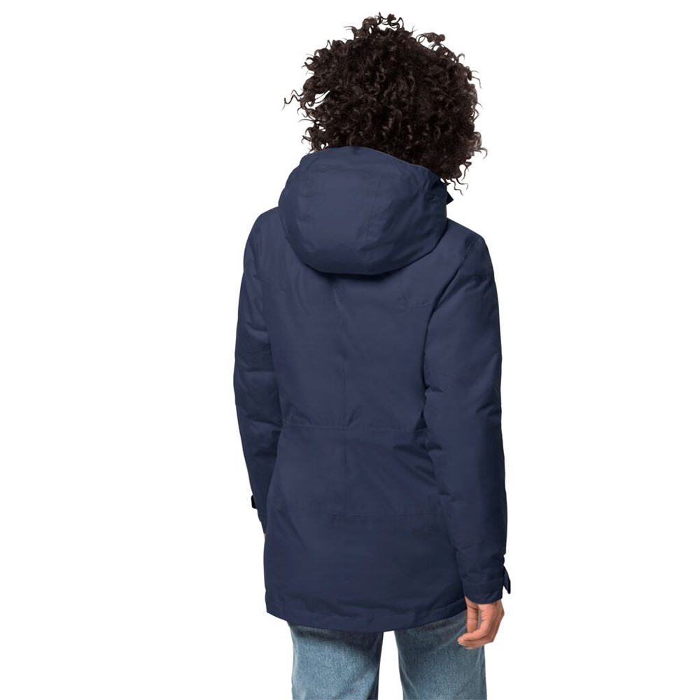 Chaqueta Impermeable Jack Wolfskin North Tech Mujer Azules Oscuro | DO4263175