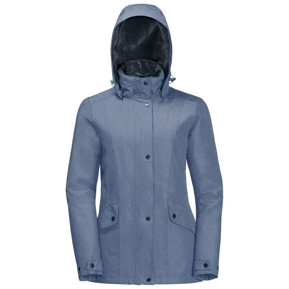 Chaqueta Impermeable Jack Wolfskin Park Avenue Mujer Azules Azules | ZO6147295