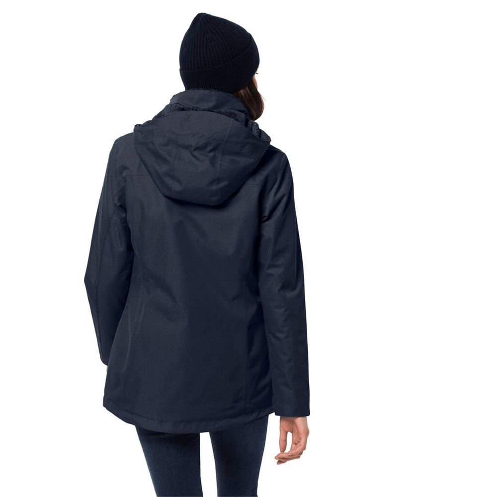 Chaqueta Impermeable Jack Wolfskin Park Avenue Mujer Azules | RP7614529