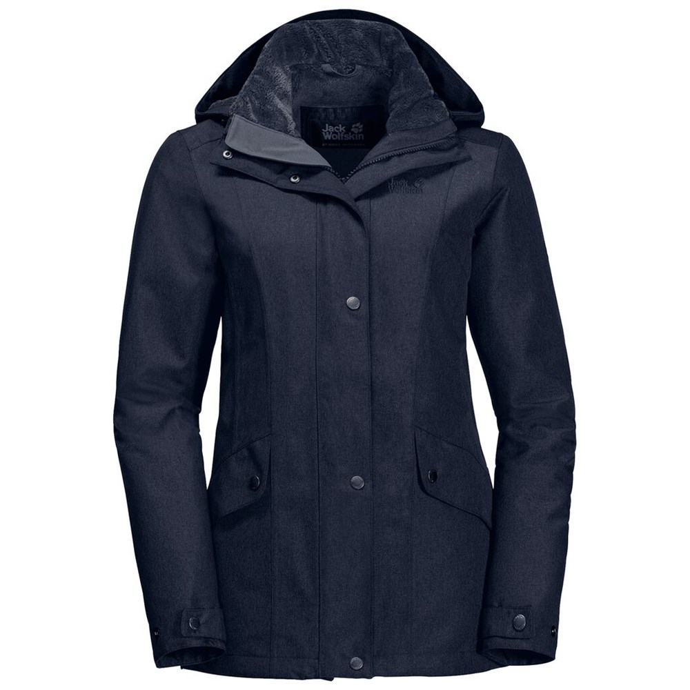 Chaqueta Impermeable Jack Wolfskin Park Avenue Mujer Azules | RP7614529