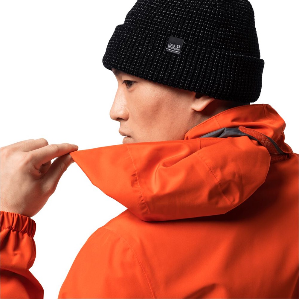 Chaqueta Impermeable Jack Wolfskin Stormy Point Hombre Rojos | ME2507318