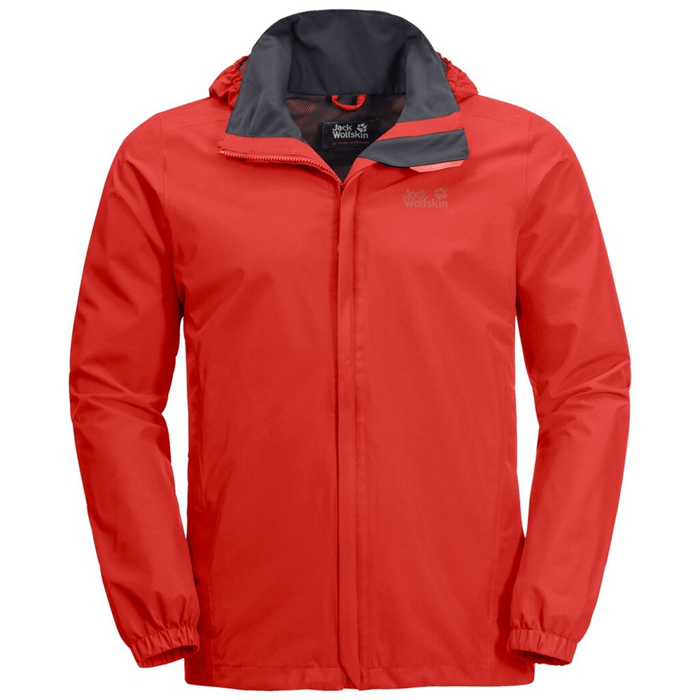 Chaqueta Impermeable Jack Wolfskin Stormy Point Hombre Naranjas Rojos | OT2350476