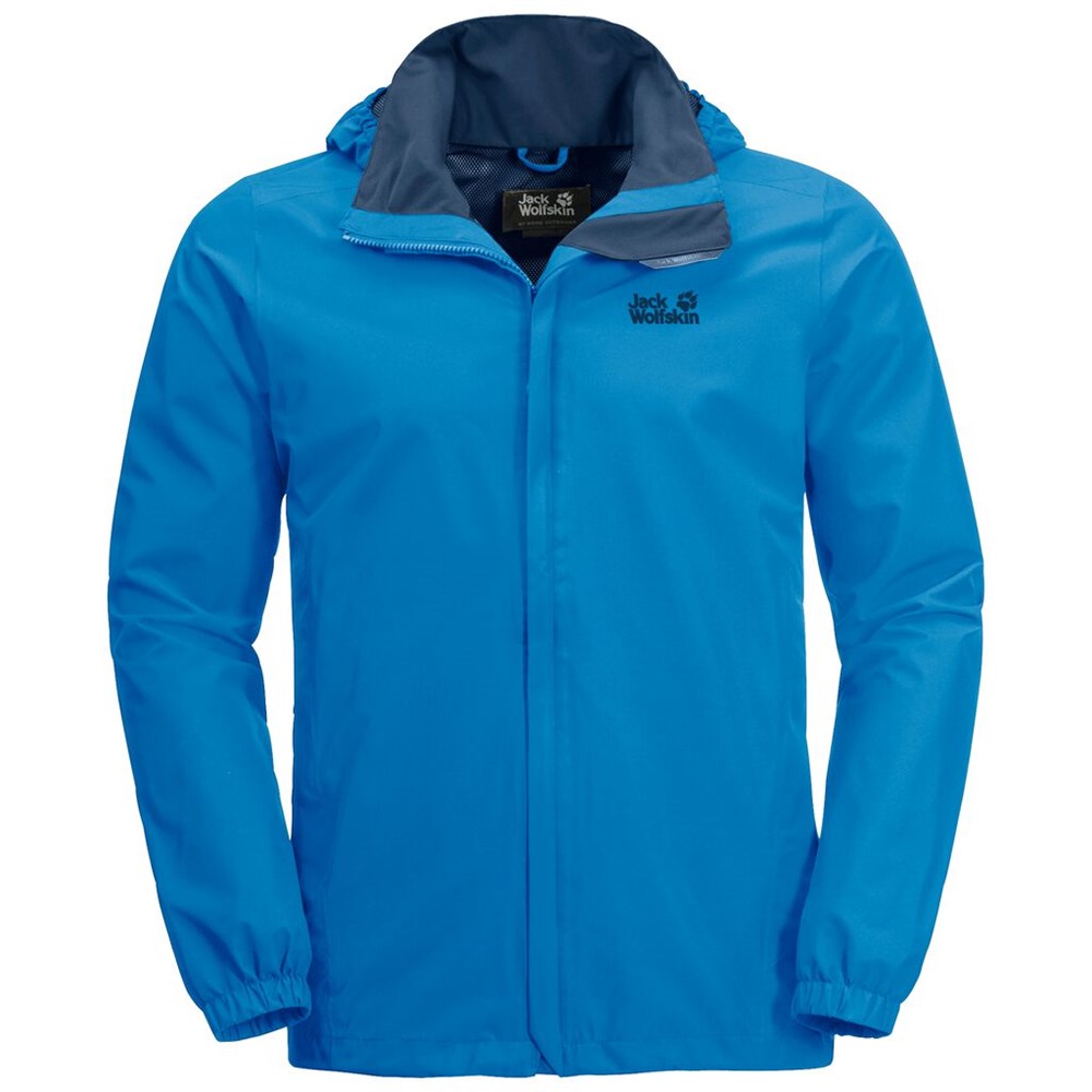 Chaqueta Impermeable Jack Wolfskin Stormy Point Hombre Azules | XL1750936