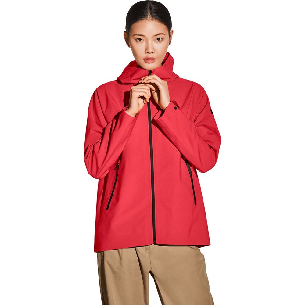 Chaqueta Impermeable Jack Wolfskin Stormshell Mujer Rojos | GS5390467