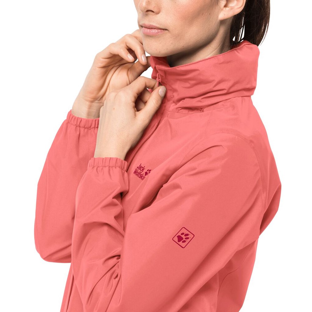 Chaqueta Impermeable Jack Wolfskin Stormy Point Mujer Rosas | BC3907421