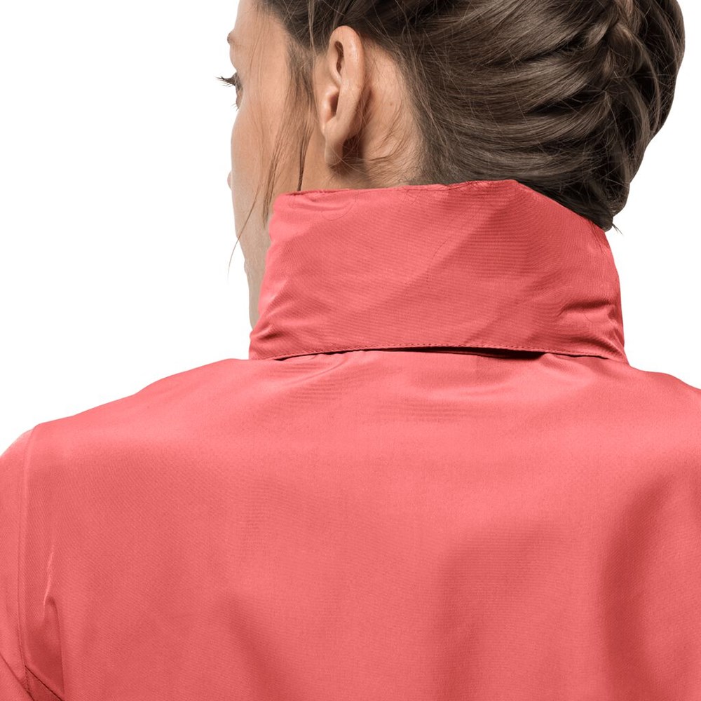 Chaqueta Impermeable Jack Wolfskin Stormy Point Mujer Rosas | BC3907421