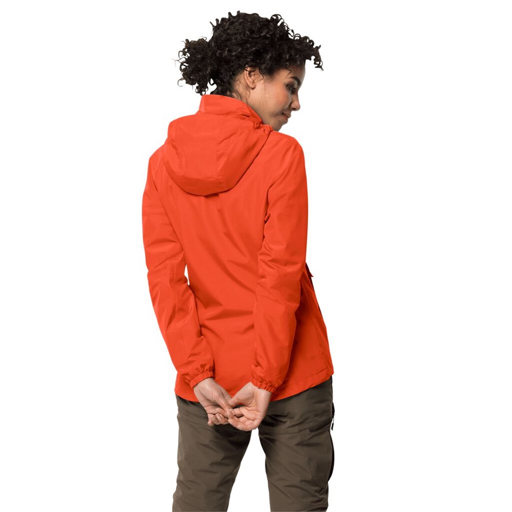 Chaqueta Impermeable Jack Wolfskin Stormy Point Mujer Rojos | ES2104853