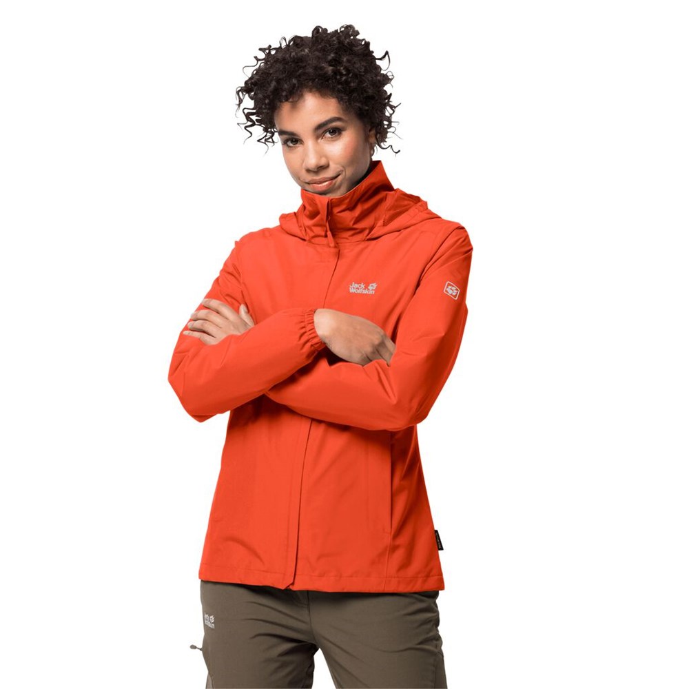 Chaqueta Impermeable Jack Wolfskin Stormy Point Mujer Rojos | ES2104853