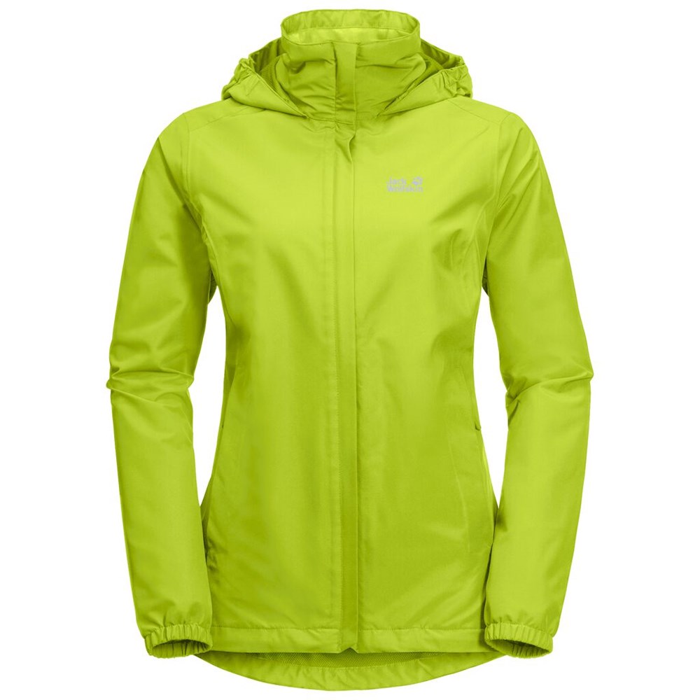 Chaqueta Impermeable Jack Wolfskin Stormy Point Mujer Verdes Claro | OX4163207