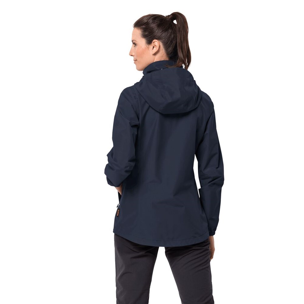 Chaqueta Impermeable Jack Wolfskin Stormy Point Mujer Azules | RJ3587940