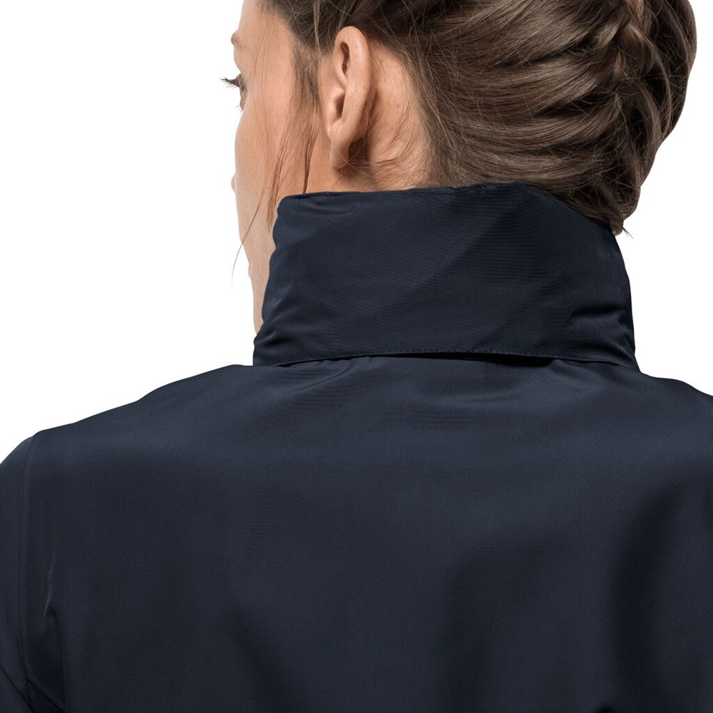 Chaqueta Impermeable Jack Wolfskin Stormy Point Mujer Azules | RJ3587940