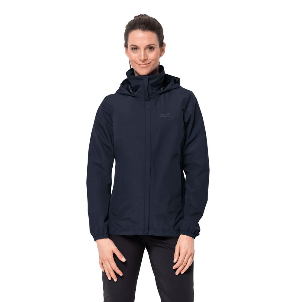 Chaqueta Impermeable Jack Wolfskin Stormy Point Mujer Azules | RJ3587940