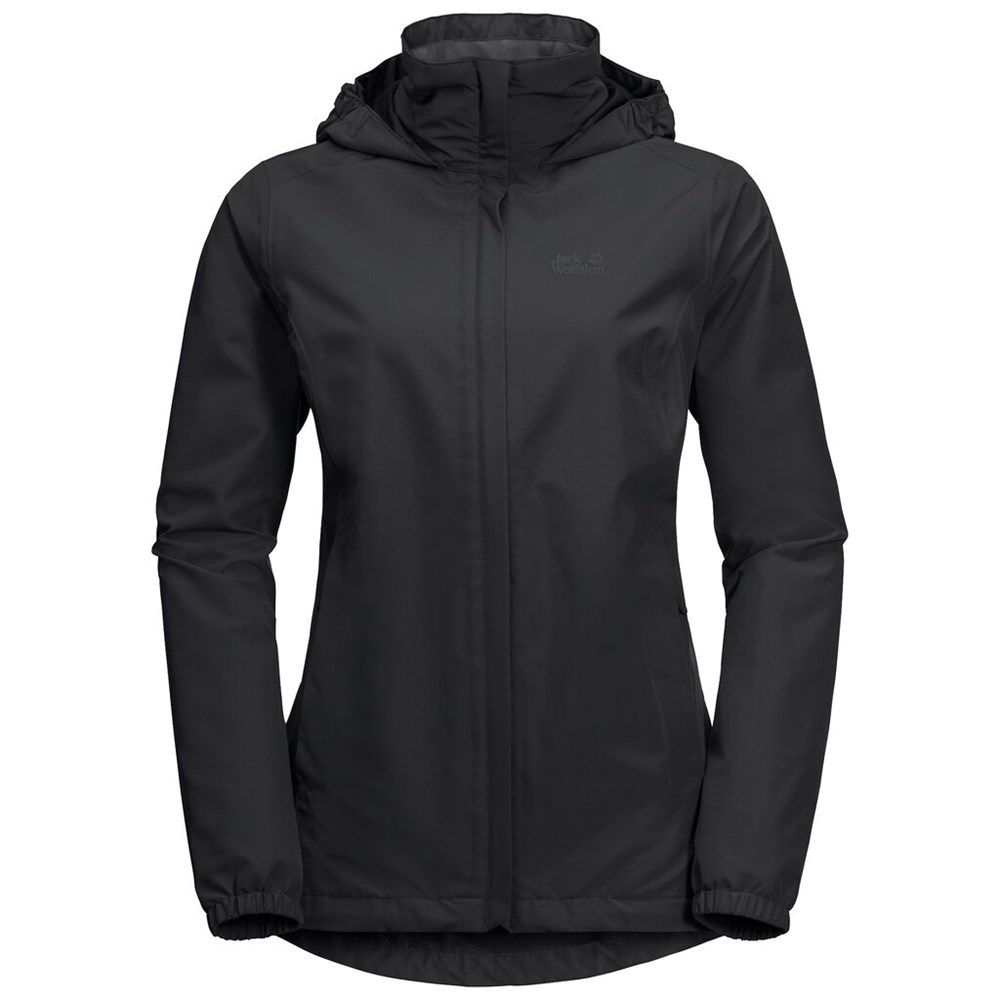 Chaqueta Impermeable Jack Wolfskin Stormy Point Mujer Negros | PO2649835