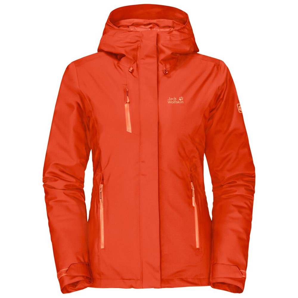 Chaqueta Impermeable Jack Wolfskin Troposphere Mujer Rojos | XG3897620