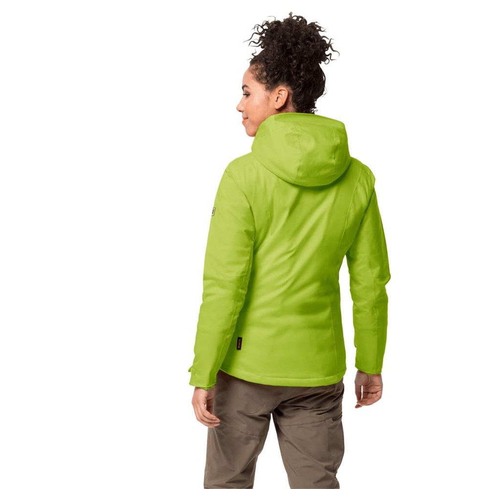 Chaqueta Impermeable Jack Wolfskin Troposphere Mujer Verdes Claro | OW4805712