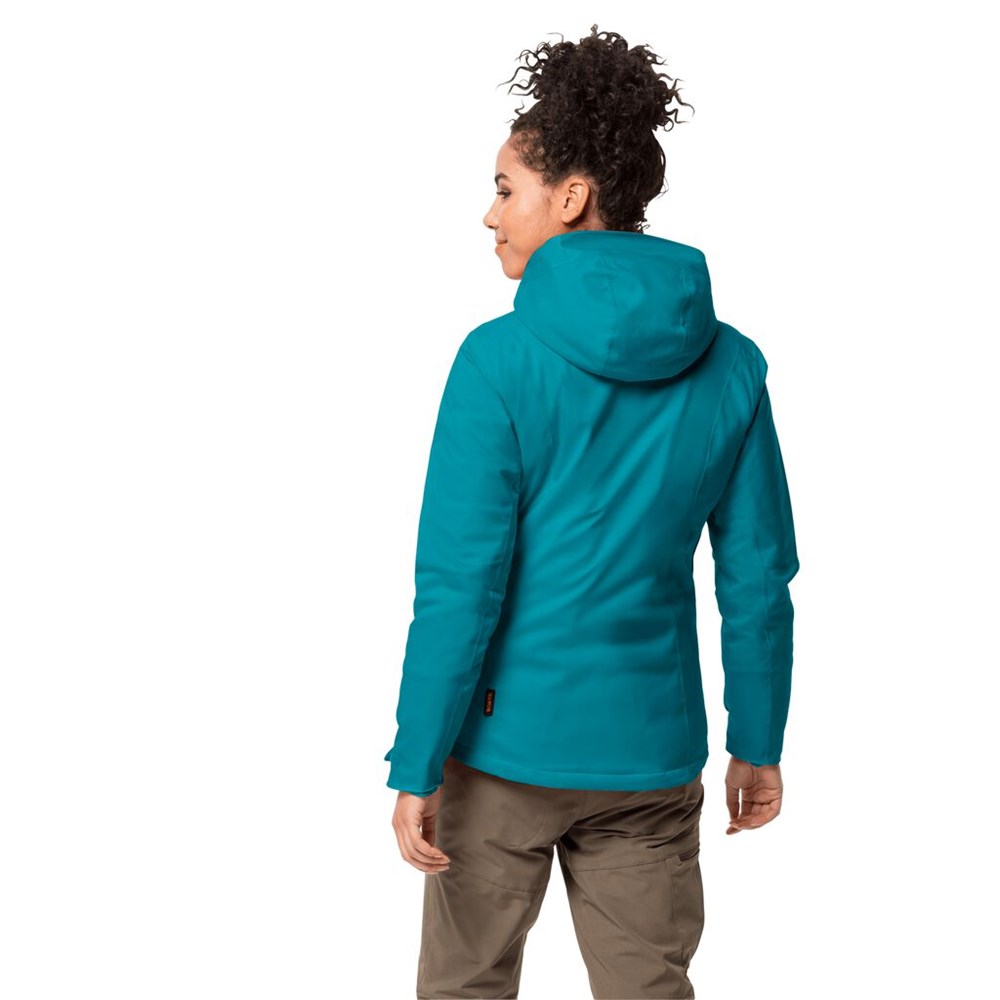 Chaqueta Impermeable Jack Wolfskin Troposphere Mujer Azules Oscuro | RC8193527