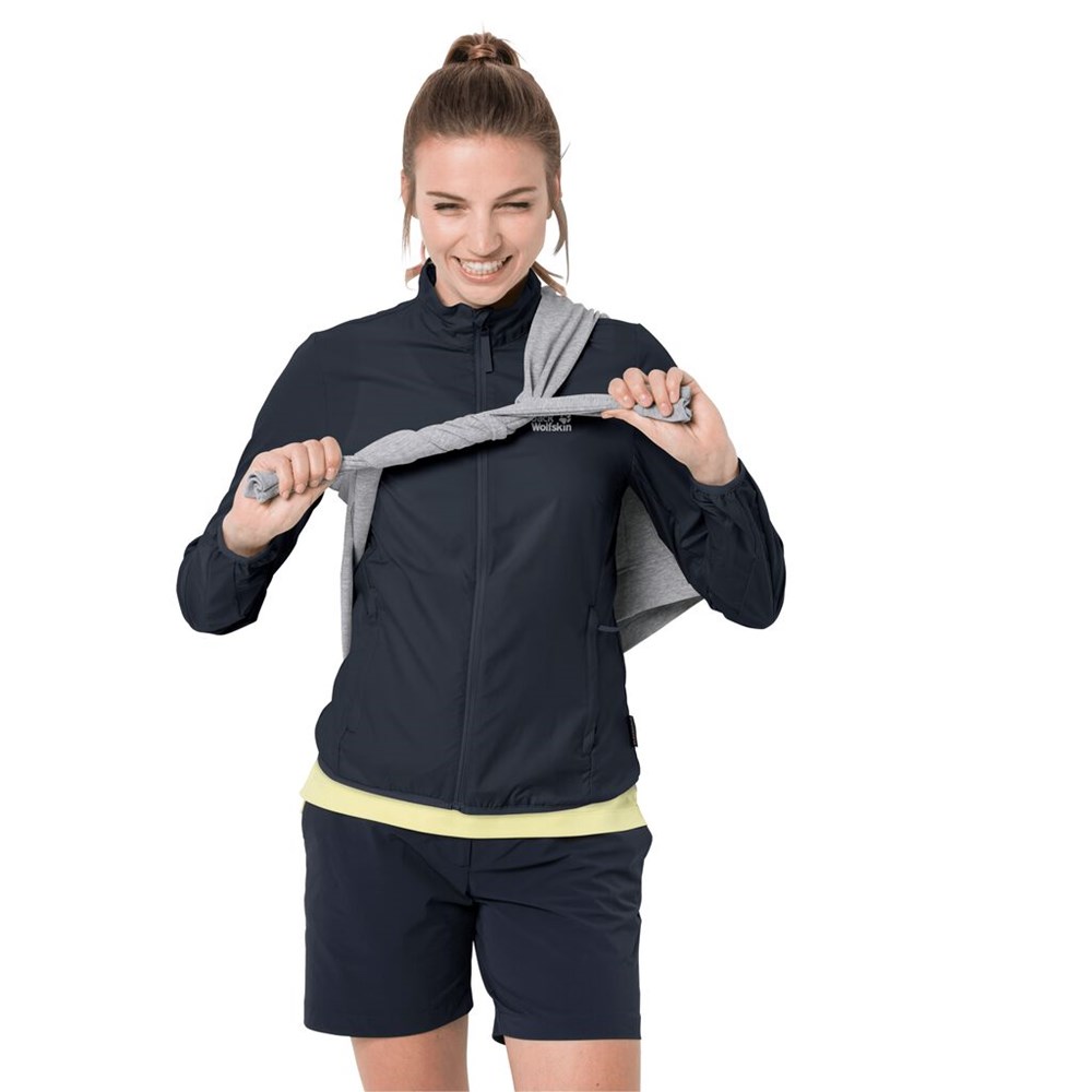 Chaqueta Softshell Jack Wolfskin Jwp Wind Mujer Azules | DW6589431