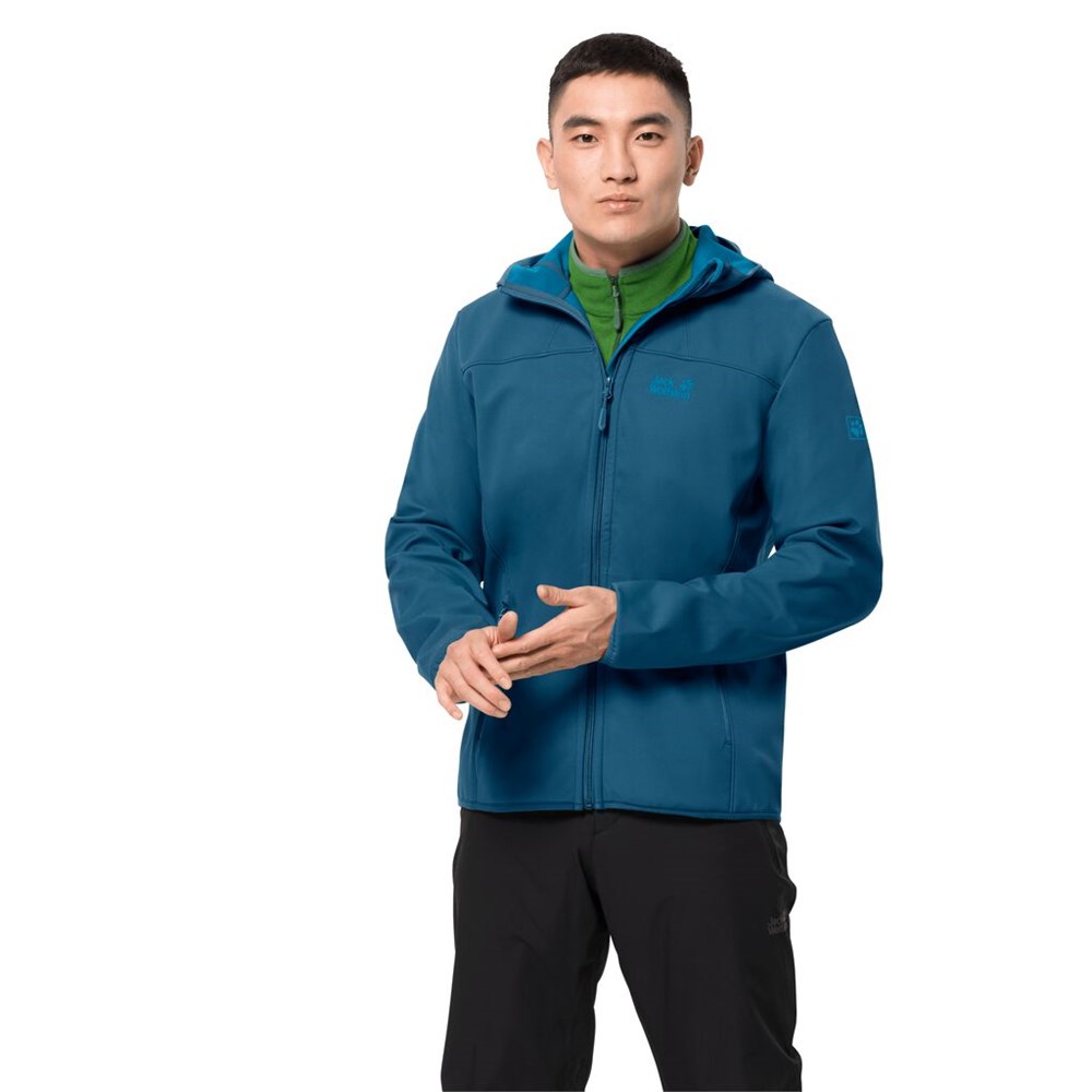 Chaqueta Softshell Jack Wolfskin Northern Point Hombre Azules | QY2360519