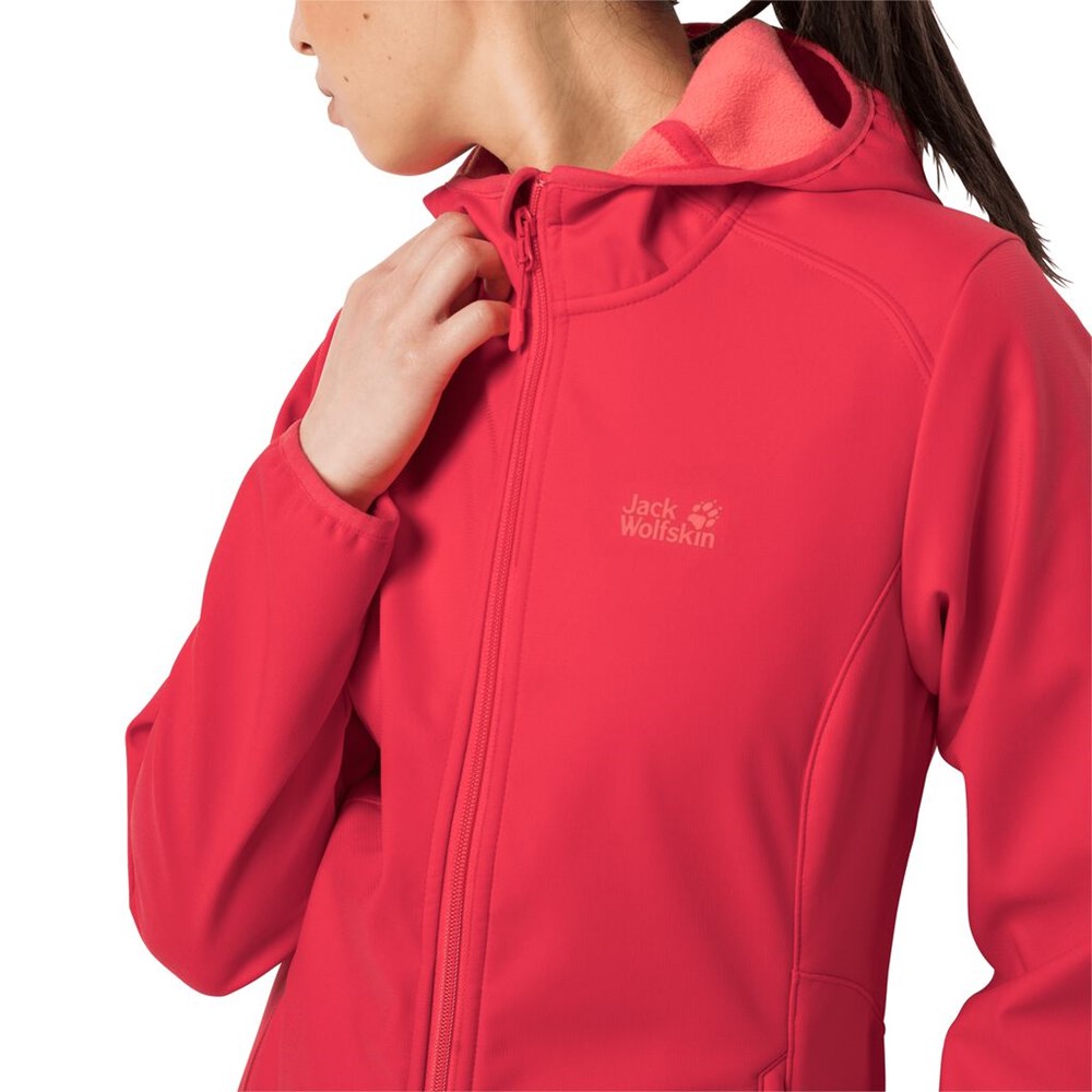 Chaqueta Softshell Jack Wolfskin Northern Point Mujer Rojos | WI1892560