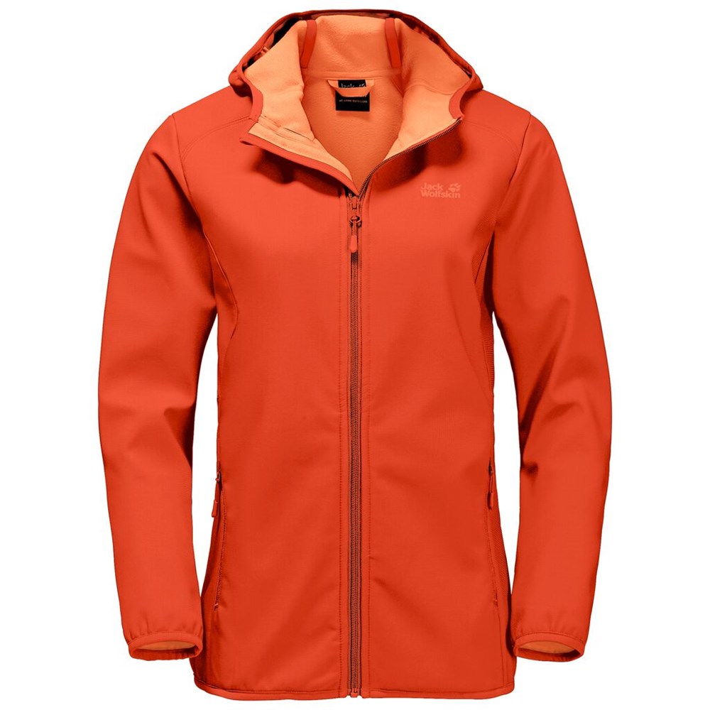 Chaqueta Softshell Jack Wolfskin Northern Point Mujer Rojos | UG9451786