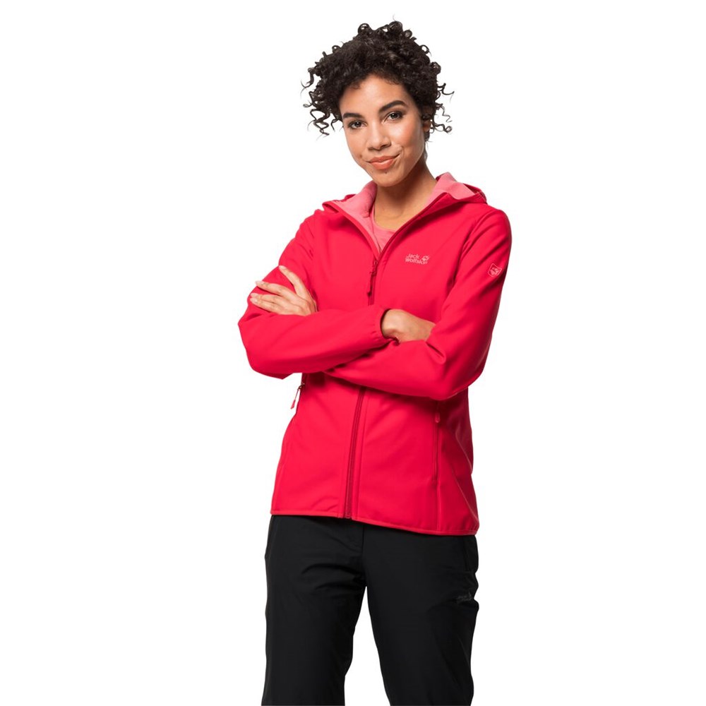 Chaqueta Softshell Jack Wolfskin Northern Point Mujer Rojos | QL2480351