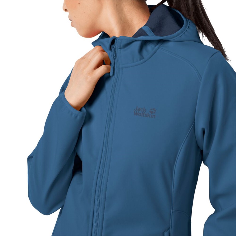 Chaqueta Softshell Jack Wolfskin Northern Point Mujer Azules Azules | QZ1075469