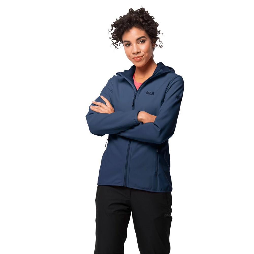 Chaqueta Softshell Jack Wolfskin Northern Point Mujer Azules Oscuro | EV3674150