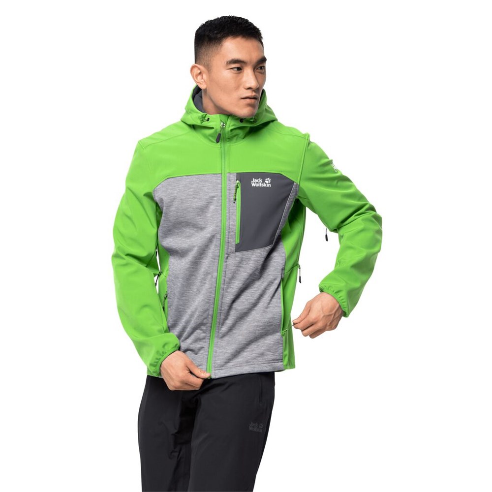 Chaqueta Softshell Jack Wolfskin Sky Peak Hombre Verdes | KL5390728