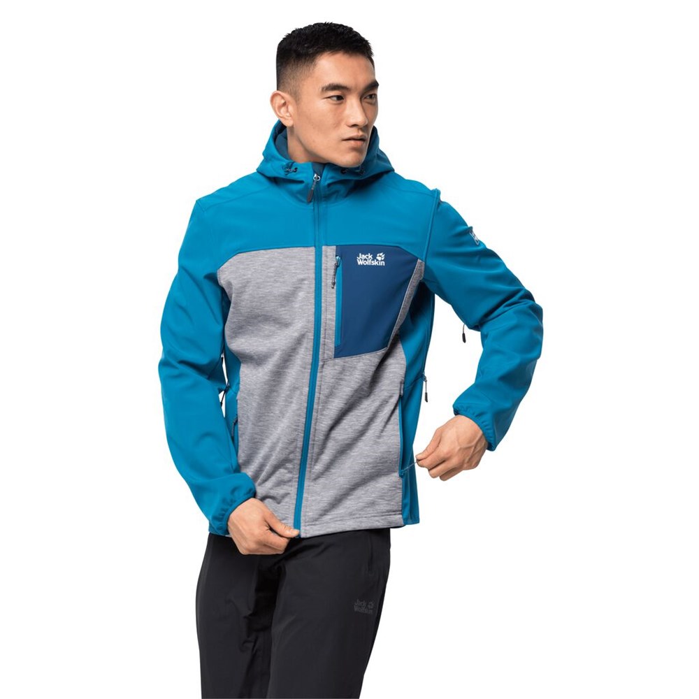 Chaqueta Softshell Jack Wolfskin Sky Peak Hombre Azules | ME4362019