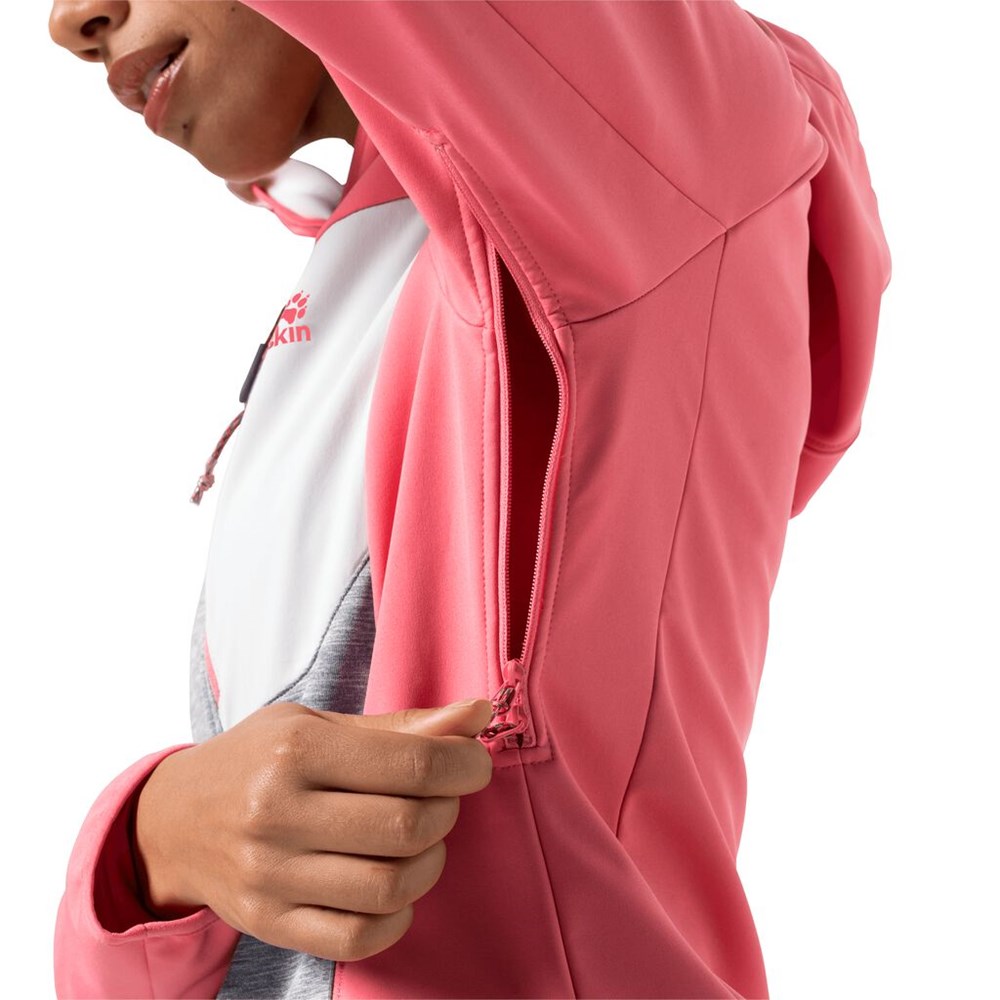 Chaqueta Softshell Jack Wolfskin Sky Peak Mujer Coral Rosas | JH7135849