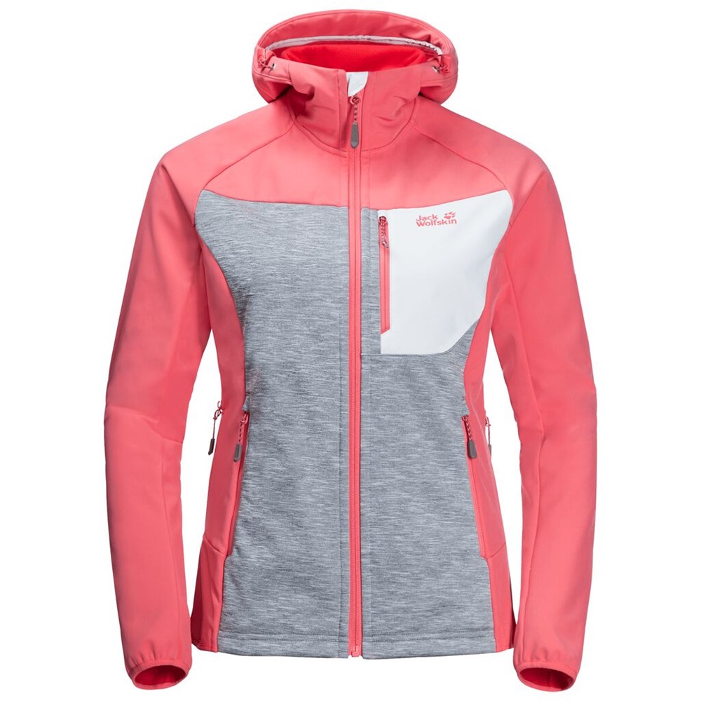 Chaqueta Softshell Jack Wolfskin Sky Peak Mujer Coral Rosas | JH7135849