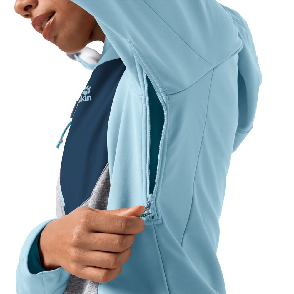 Chaqueta Softshell Jack Wolfskin Sky Peak Mujer Azules | OH0934215